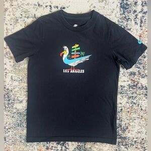 Nike Kids Black T-Shirt with Parrot Graphic